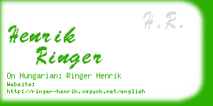 henrik ringer business card